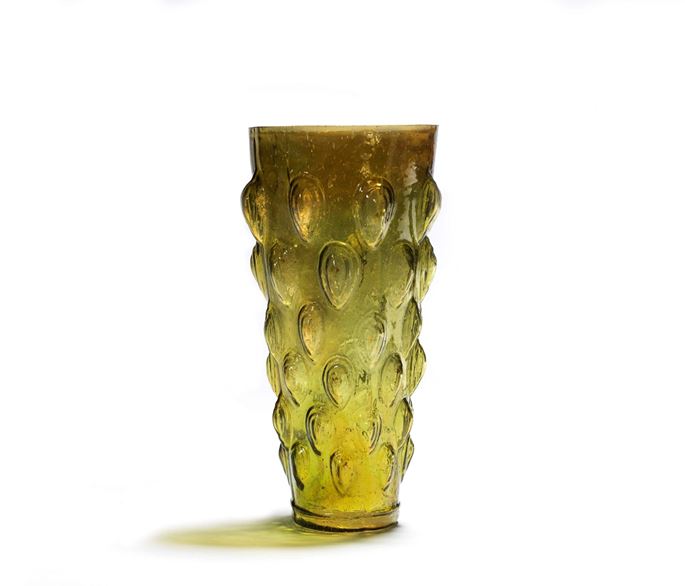 Monumental Olive-Green Glass ‘Lotus-Bud’ Beaker | MasterArt